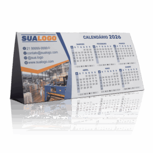 Calendário de Mesa Triangular 2026